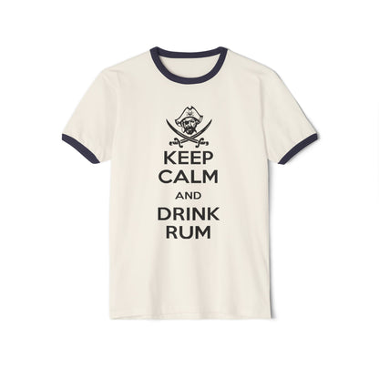 Michigan Renaissance Festival Ringer T-Shirt - Keep Calm Drink Rum