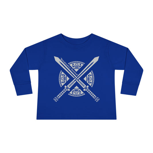 Michigan Renaissance Fest Bandana Toddler Long Sleeve Tee with Sword Design