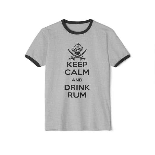 Michigan Renaissance Festival Ringer T-Shirt - Keep Calm Drink Rum