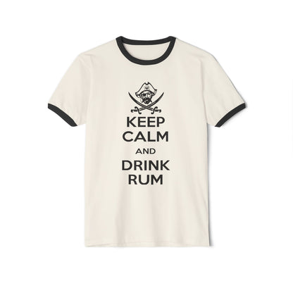Michigan Renaissance Festival Ringer T-Shirt - Keep Calm Drink Rum