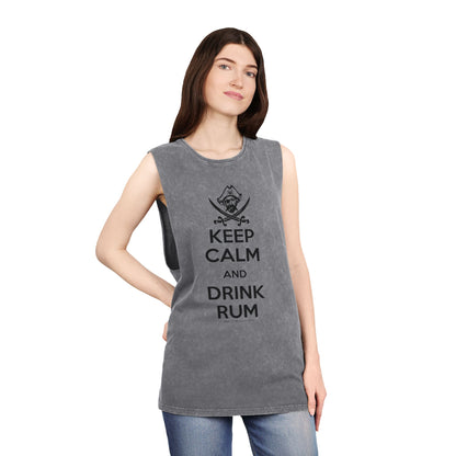 Michigan Renaissance Festival  Keep Calm Drink Rum Tank Top, Unisex Summer Shirt